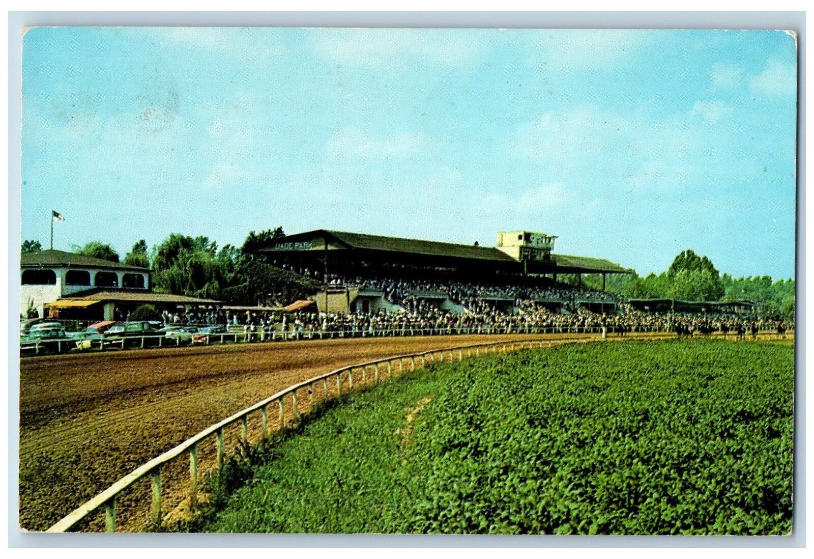 c1950 James C. Ellis Park Race Course Henderson County Kentucky Posted Postcard