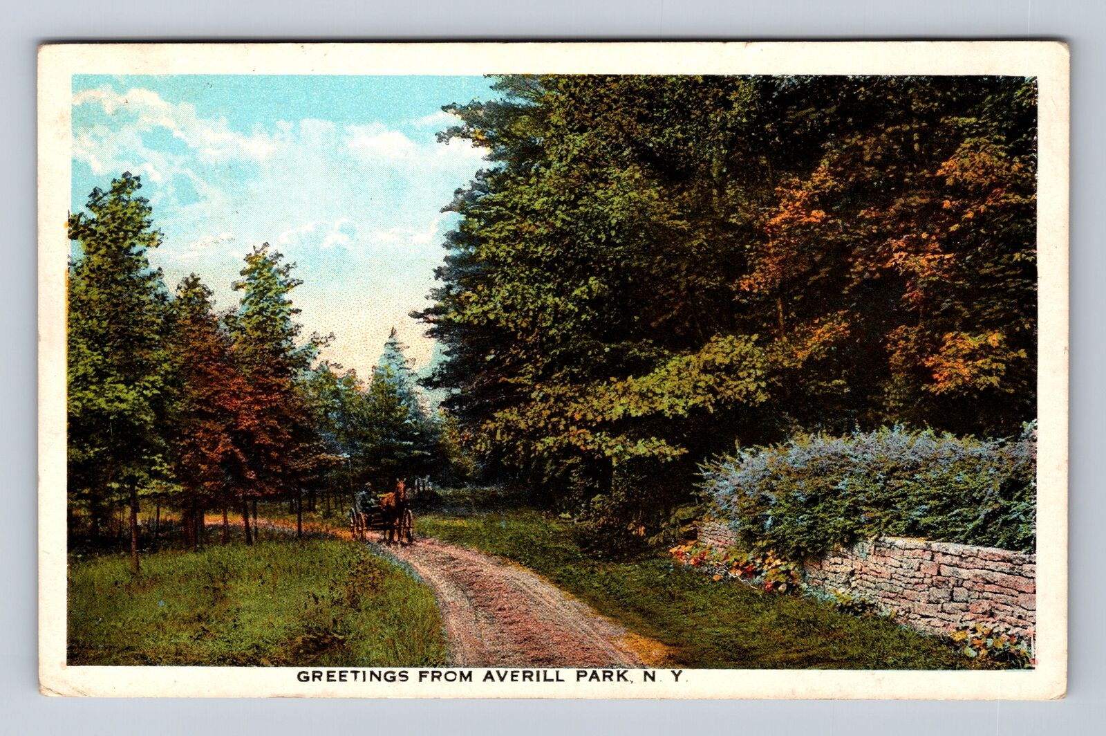 Averill Park NY-New York, Scenic Greetings Averill Park Vintage c1924 Postcard