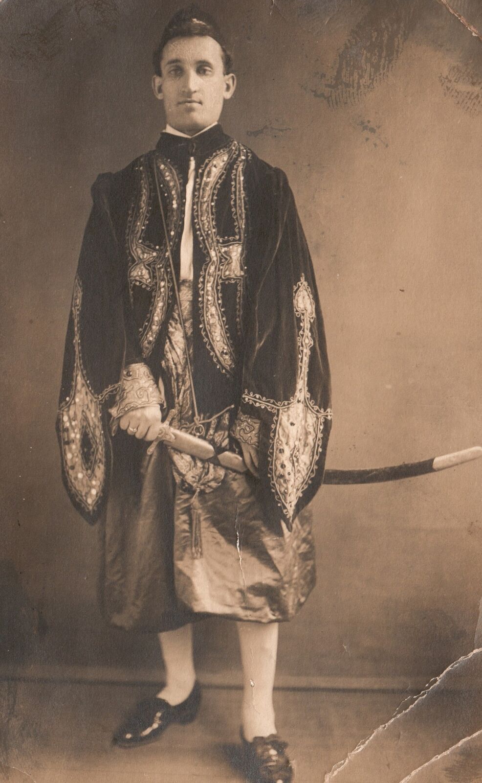 Vintage Postcard Prince Costume Suit Sword Royalty Costume Culture
