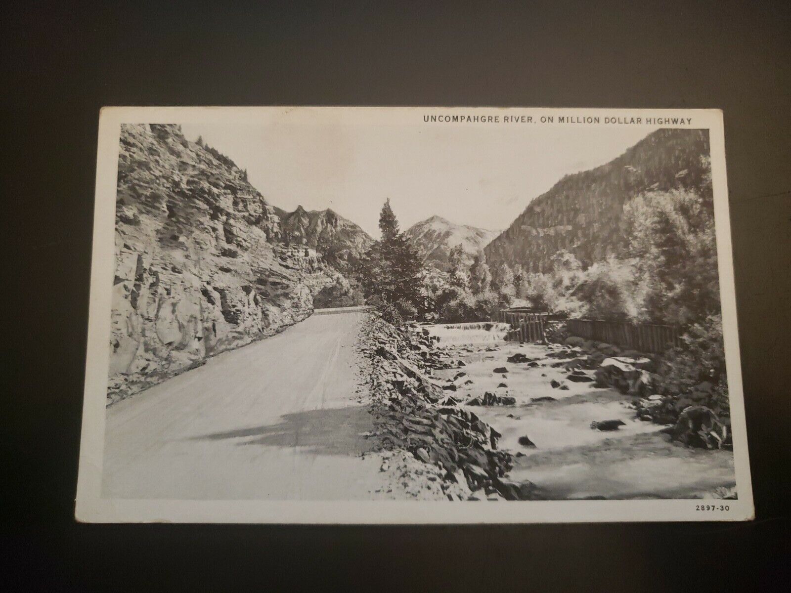 Vintage RPPC Postcard Uncompahgre River And The Million Dollar Highway CO