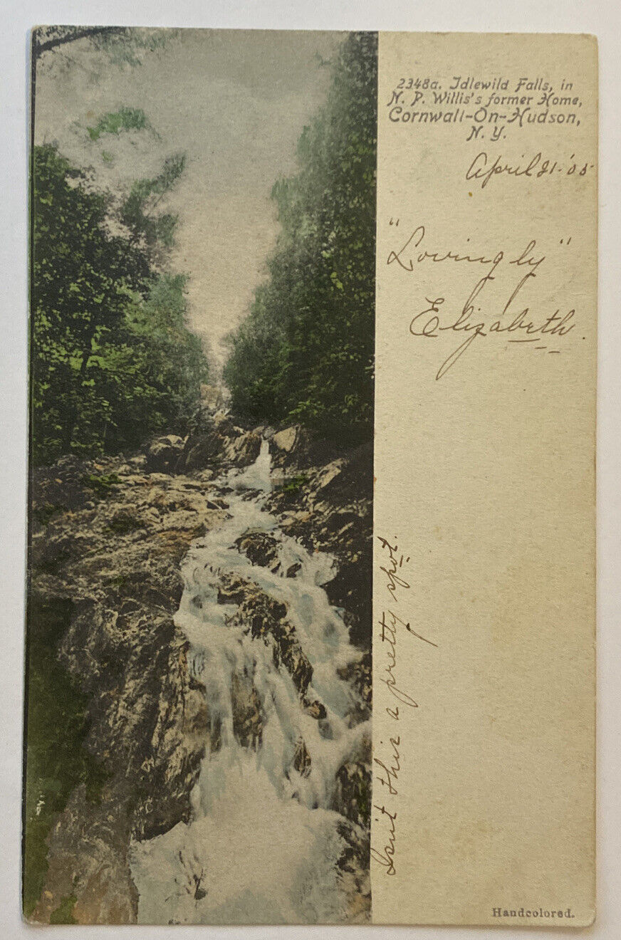 Cornwall-On-Hudson NY, Idlewild Falls, Posted 1905 Vintage Postcard
