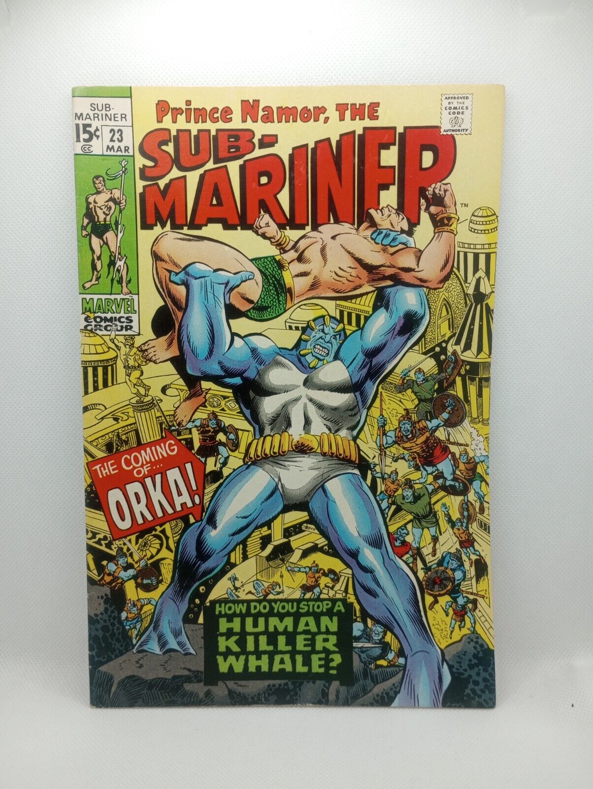 Marvel Comics Prince Namor The Sub-Mariner #23 Mar 1970 The Coming of Orka Good+