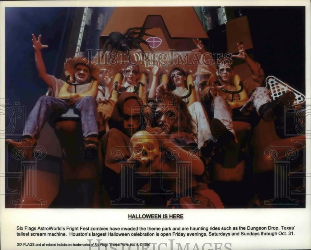 1997 Press Photo Six Flags Astroworld offers Halloween Fright Fest - hca00041