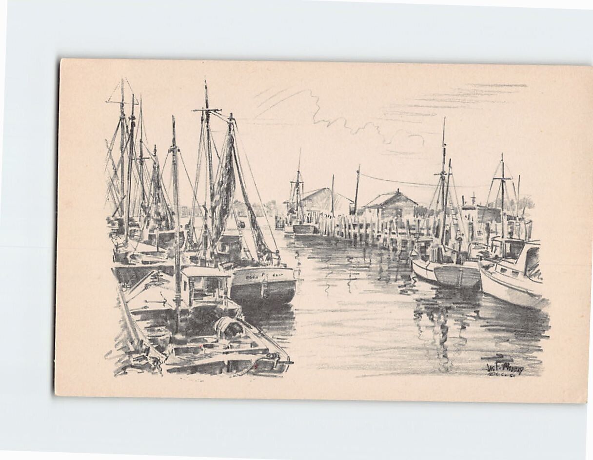 Postcard Boats Port Harbor Scenery