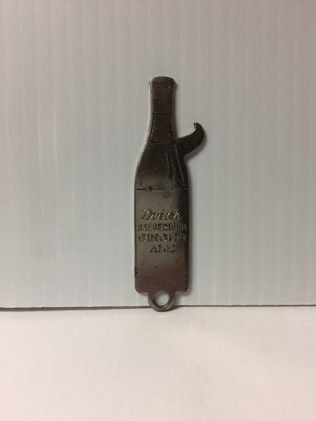 Vintage Saegertown Ginger Ale Bottle Opener -- 