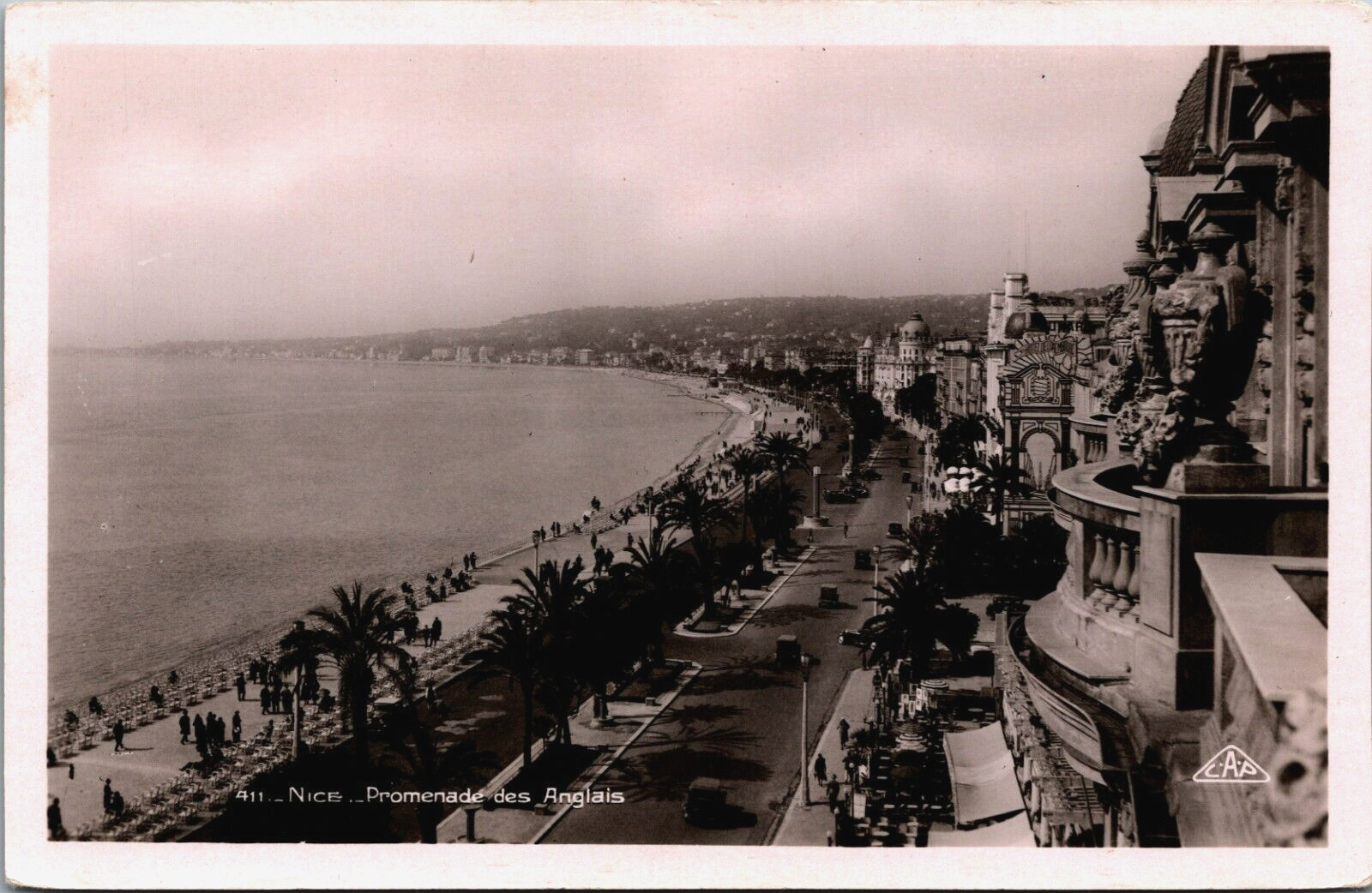 France Nice Promenade des Anglais Vintage RPPC B161