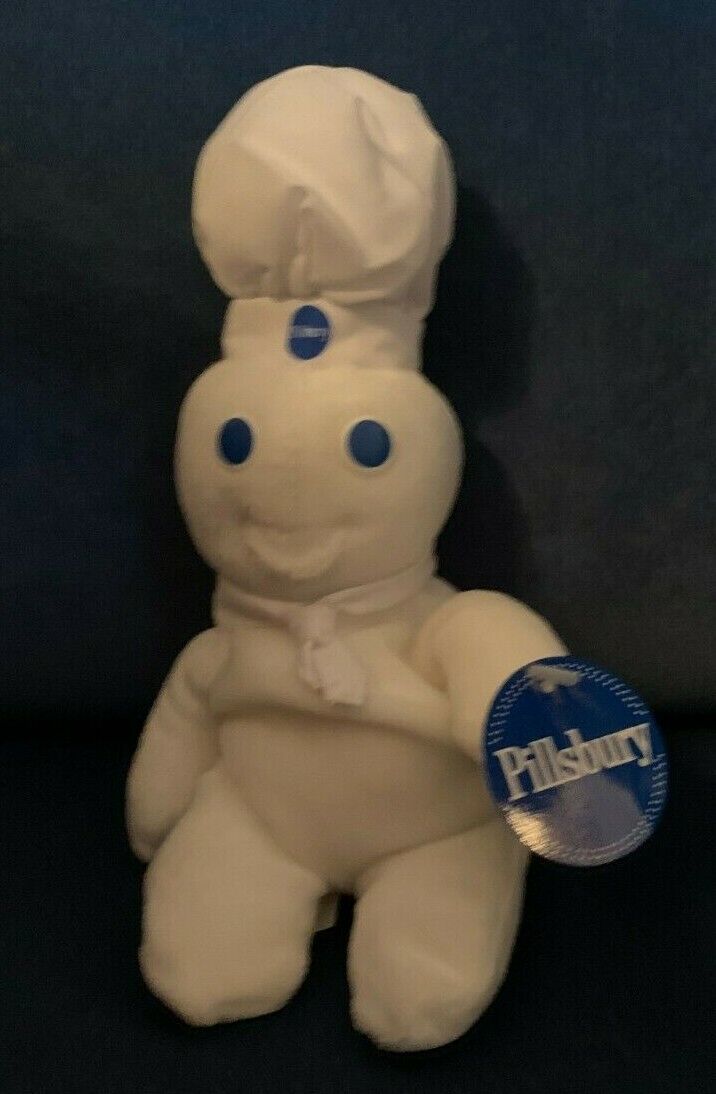 Dakin 1987 Pillsbury Doughboy Beanbag Stuffed Plush with Tags 9 Inch Tall
