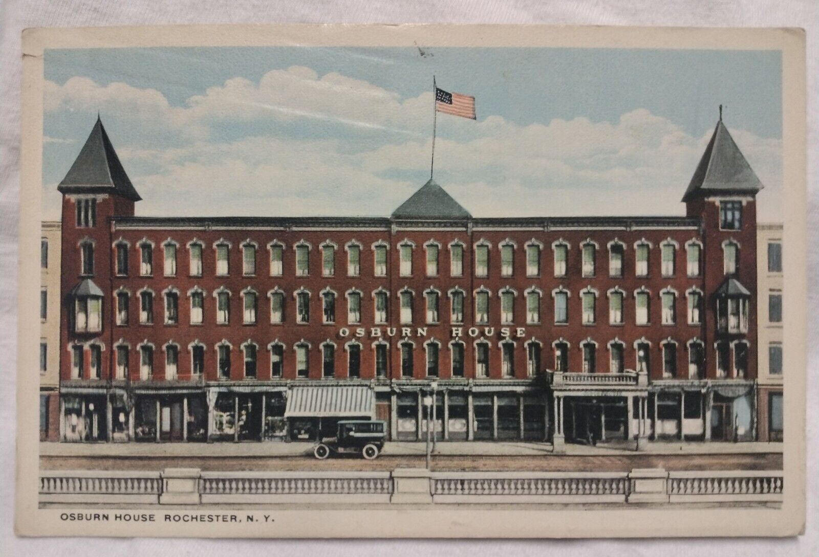 Postcard Osburn House Rochester NY 1915 White Border