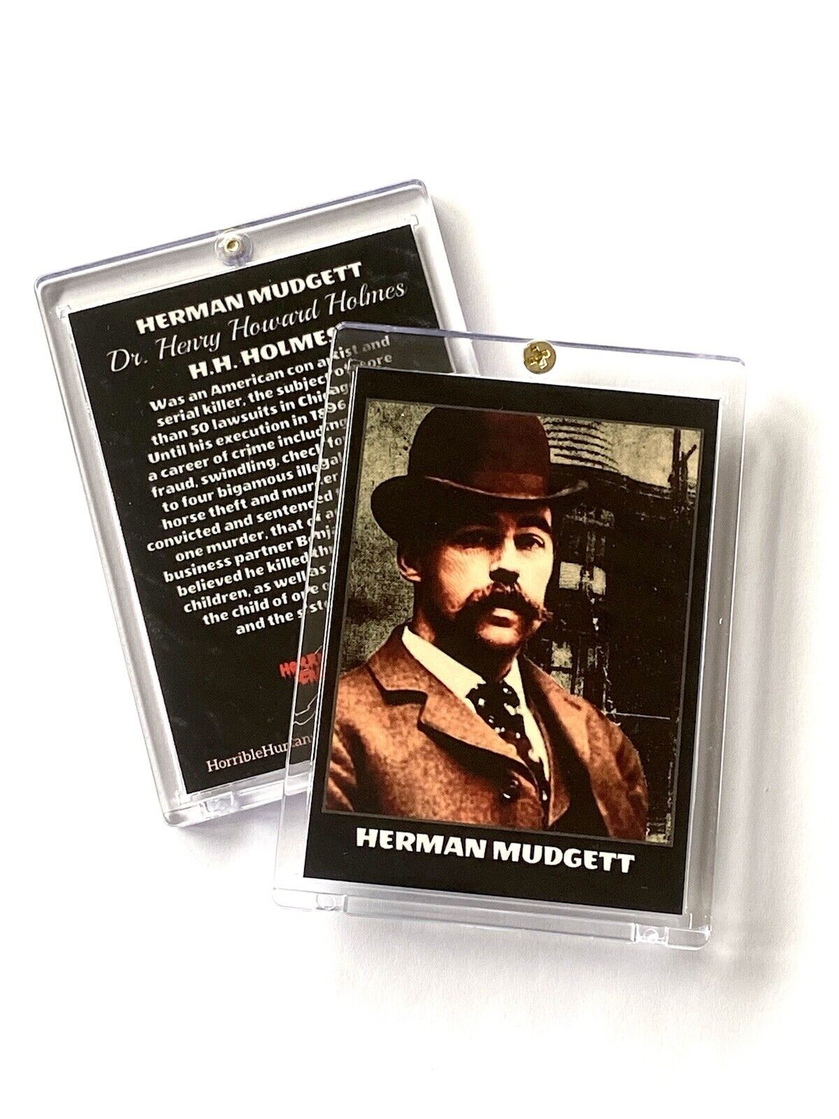 H.H. HOLMES “DR HENRY HOWARD” Herman Mudgett Card In Protective Case