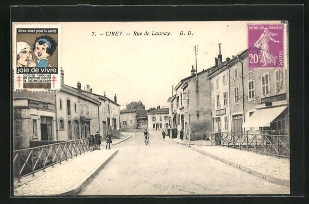 1933 CPA Cirey, Rue de Launay 