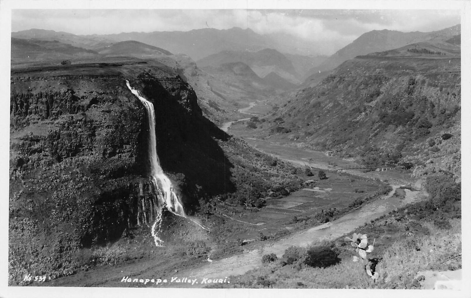 J75/ Hawaii RPPC Postcard c1940s Kauai Island Hanapepa Valley Waterfall  361