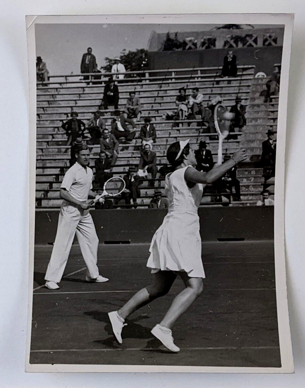 1930s French Nat\'l Championship Roland Garros Peggy Scriven Doubles VTG Photo
