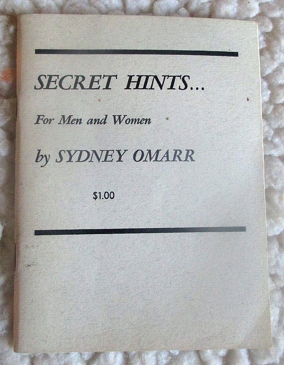 Vintage 1968 Secret Hints...For Men and Women by Sydney Omarr Brochure