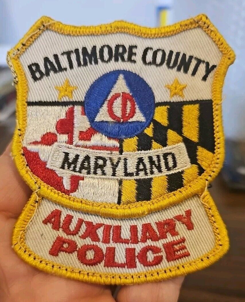 RARE Vintage Baltimore County Civilian Defense Maryland Auxiliary Police Patch