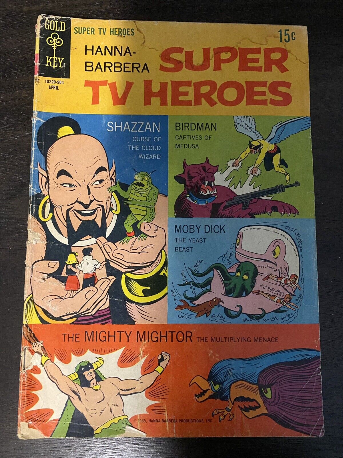 Hanna Barbera TV Super Heroes 5 Gold Key Birdman Shazzan Silver Age Gemini Ship