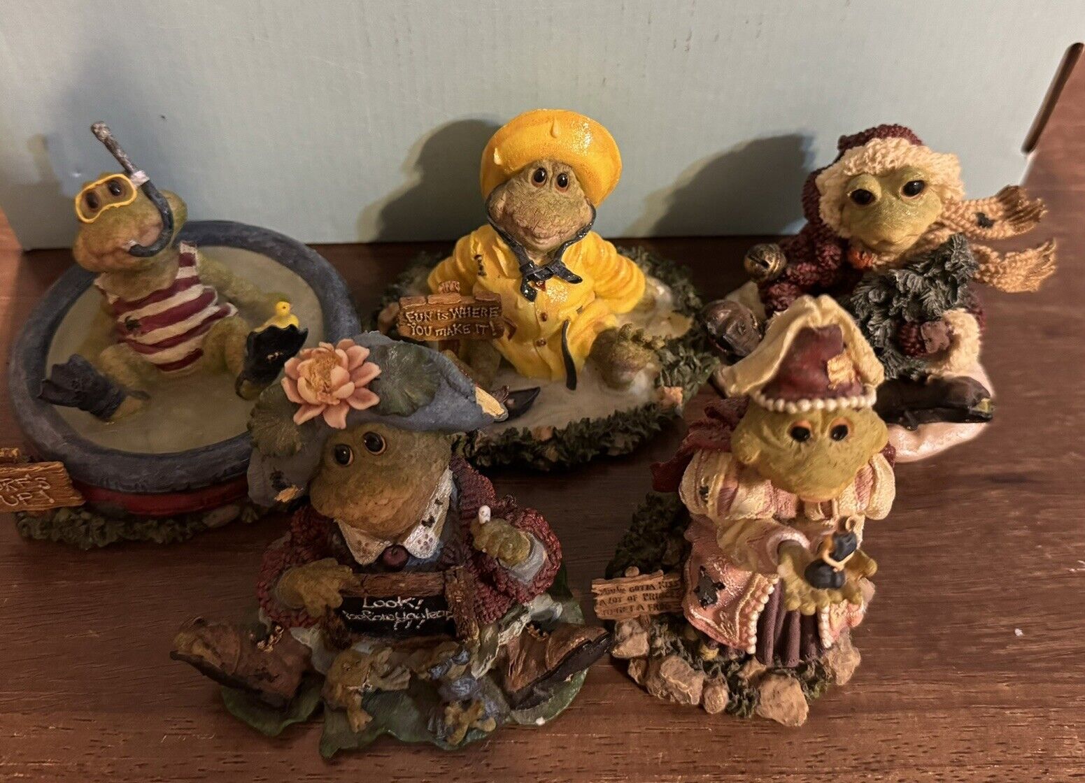 Lot of 5 Boyds Bears & Friends - Assorted Figurines - Friends & Family FROGS