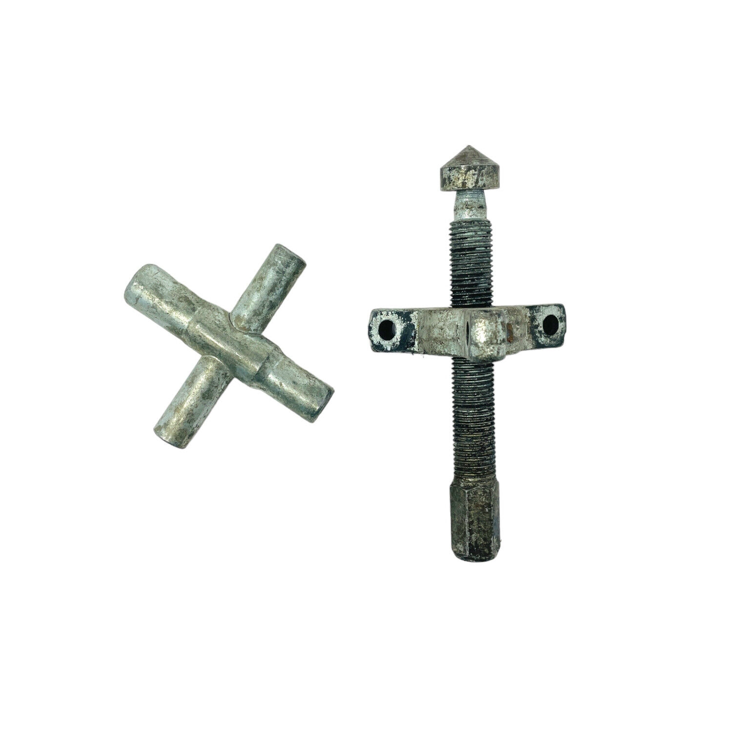 2 Pcs Vintage Socket Wrench and Drop Forged Hex Draw Bolt