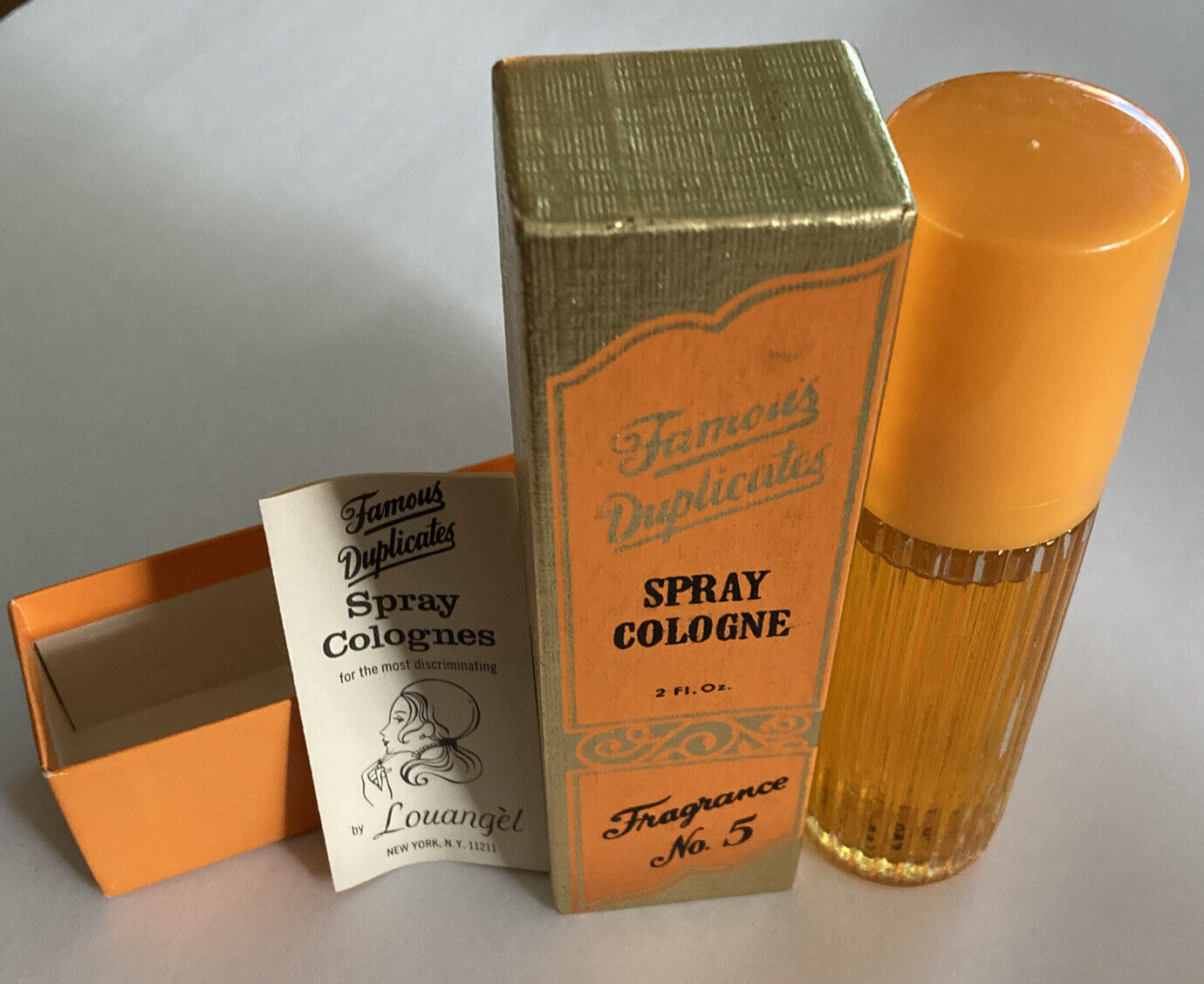 Vintage Famous Duplicates No 5 Spray Cologne In Original Box Full Rare