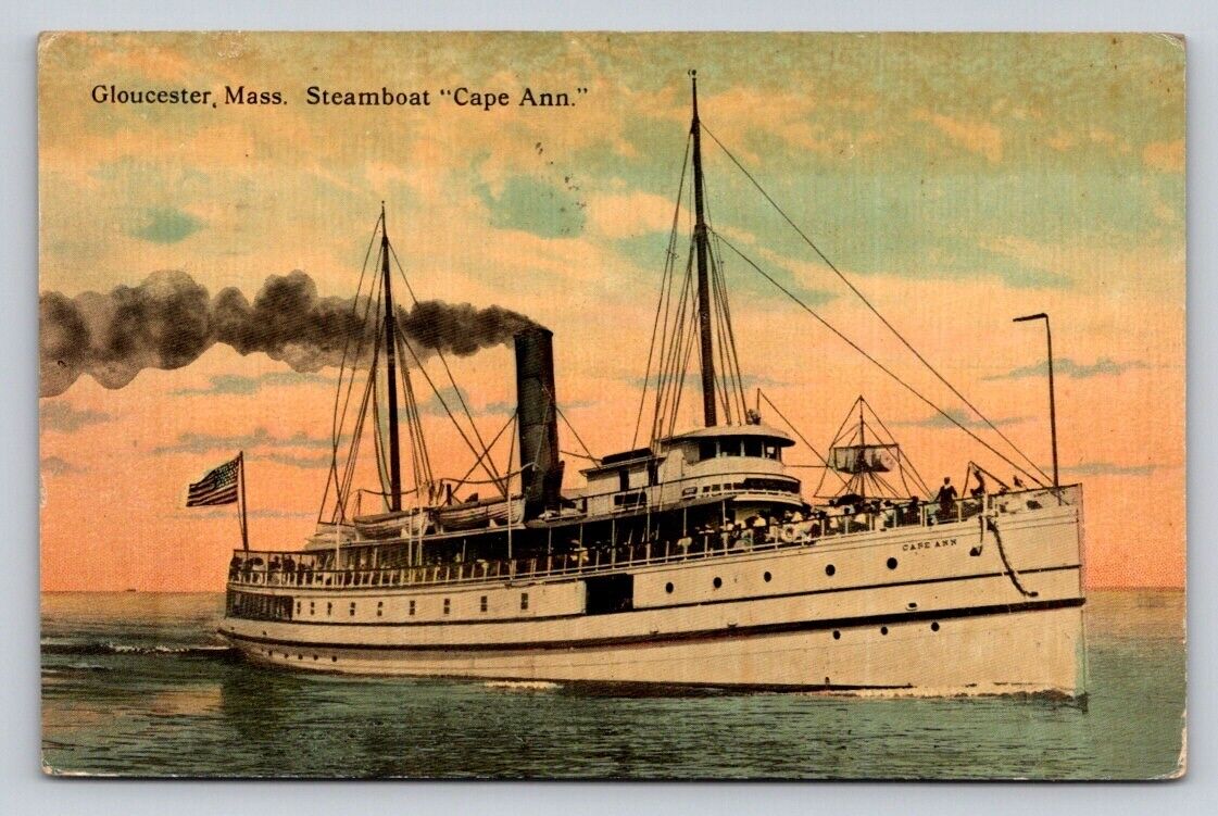 c1913 Steamer Cape Ann Gloucester Massachusetts P113A Posted