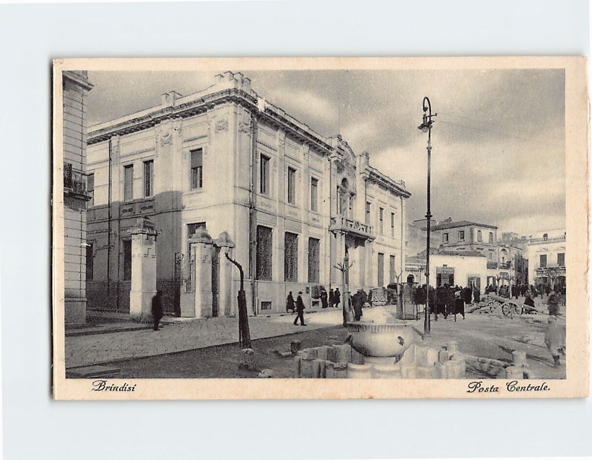 Postcard Central Post Office, Brindisi Italy
