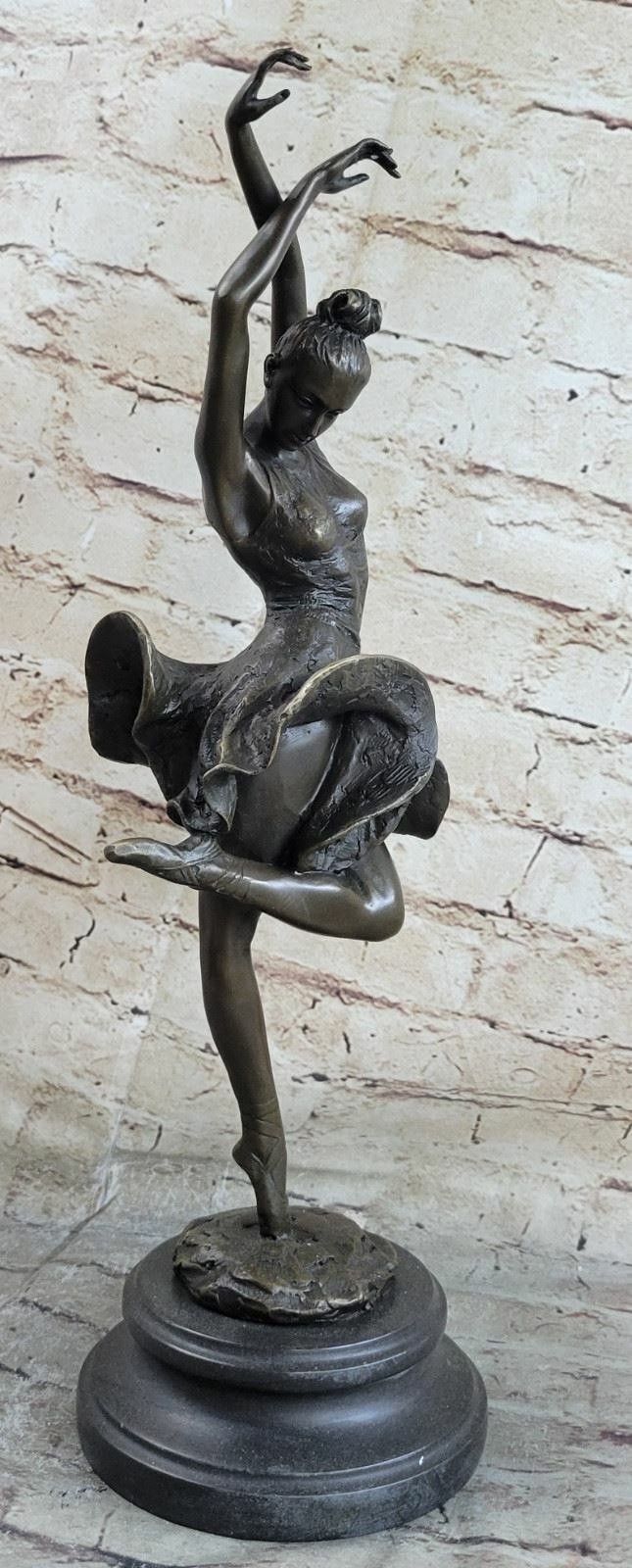 French Bronze Ballet Dancer Statue Degas Ballerina Sculpture HandCrafted Statue