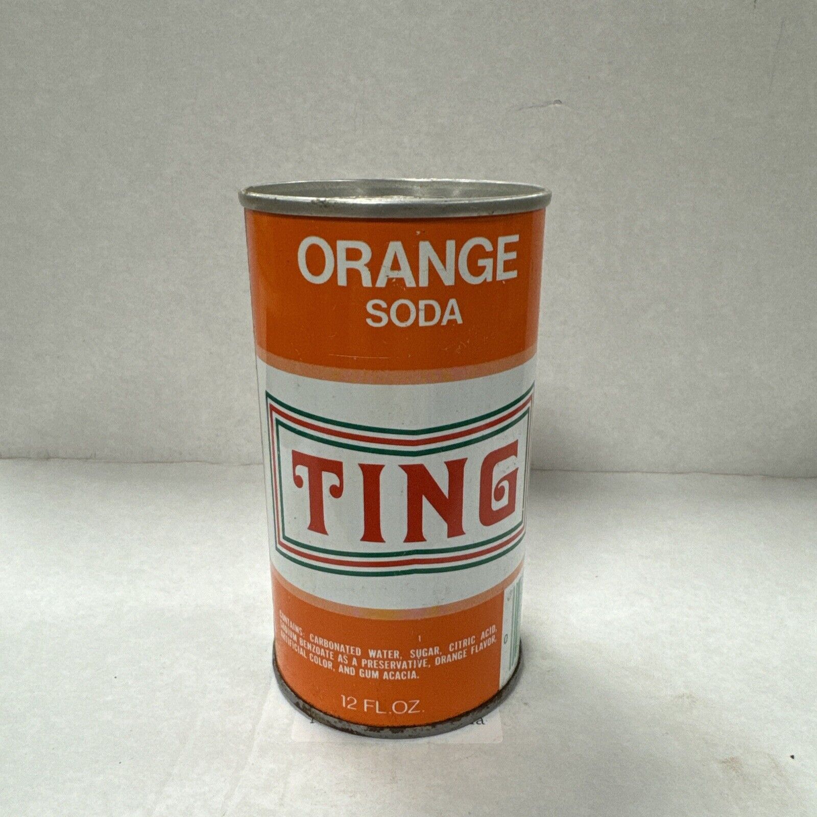 Vintage Ting Orange Soda Pop Can Steel 12 Oz Waupaca, WI Empty Unopened