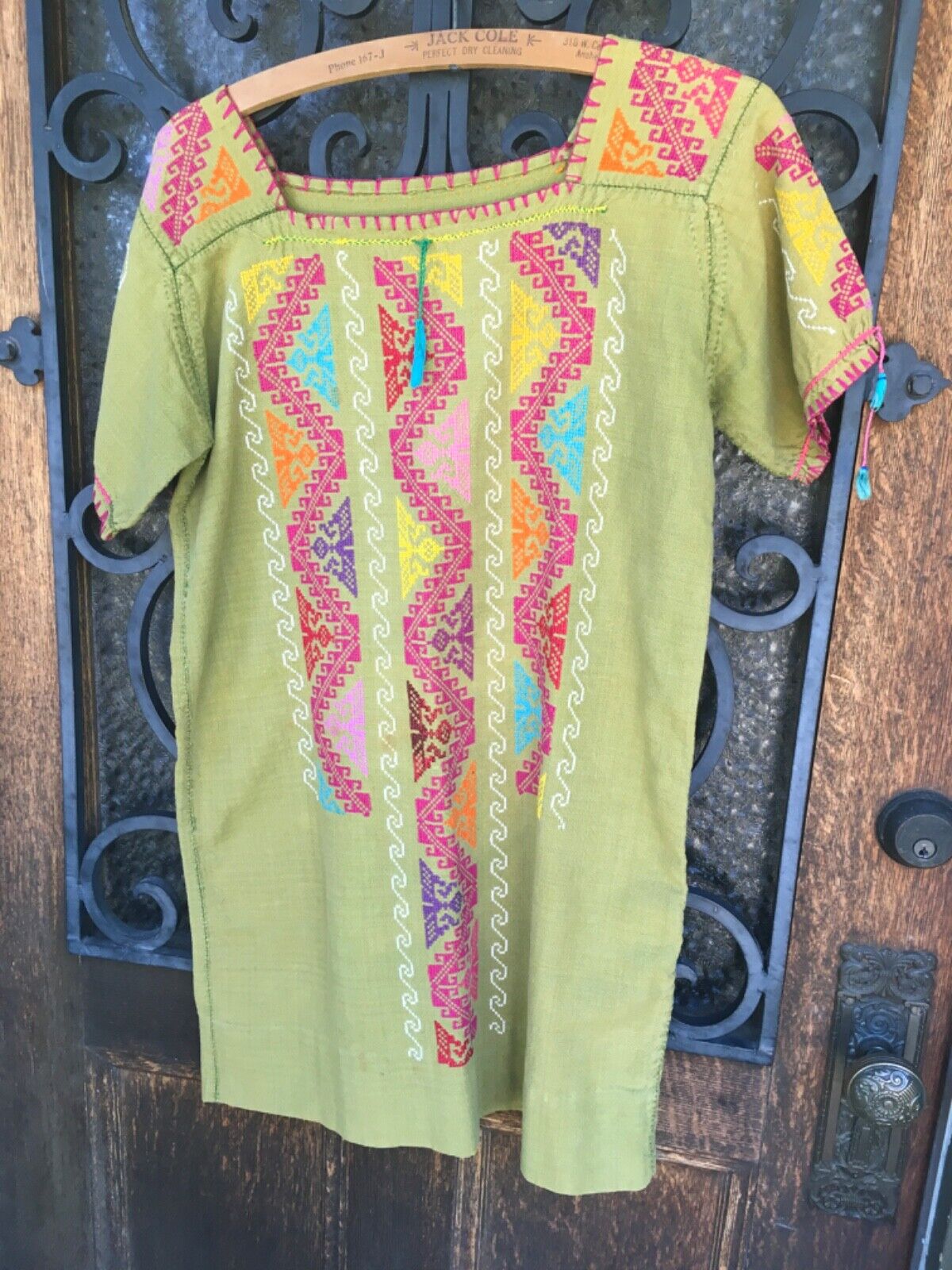 Vintage Mexican Emboidered Top/Dress,Completely Hand Sewn