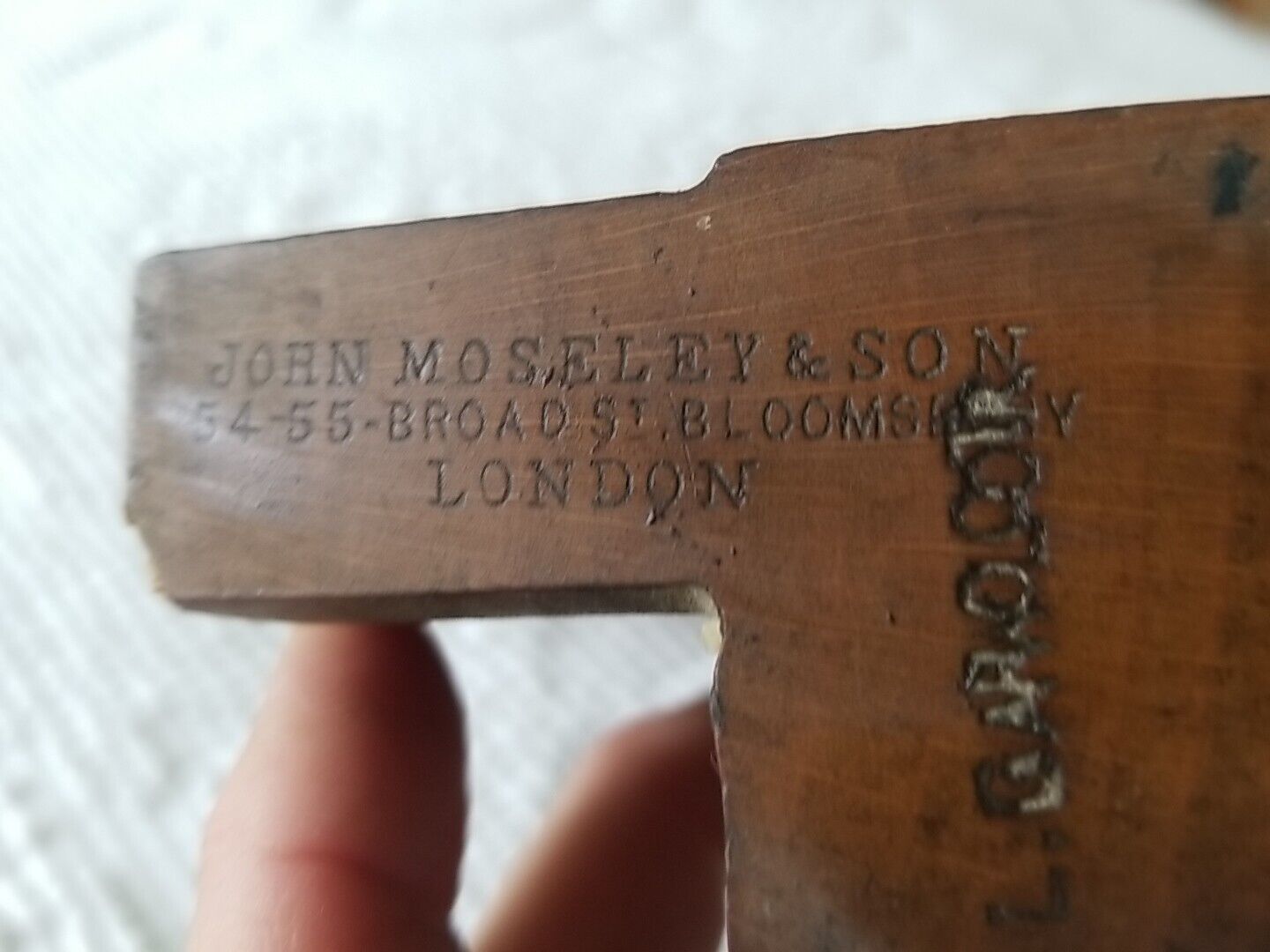 John Mosley & Son Antique Wooden Trim Planer No Blade