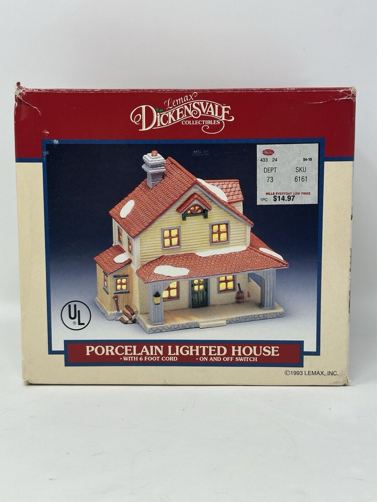 Lemax Dickensvale Vintage Porcelain Lighted Forest House 1993 with Box
