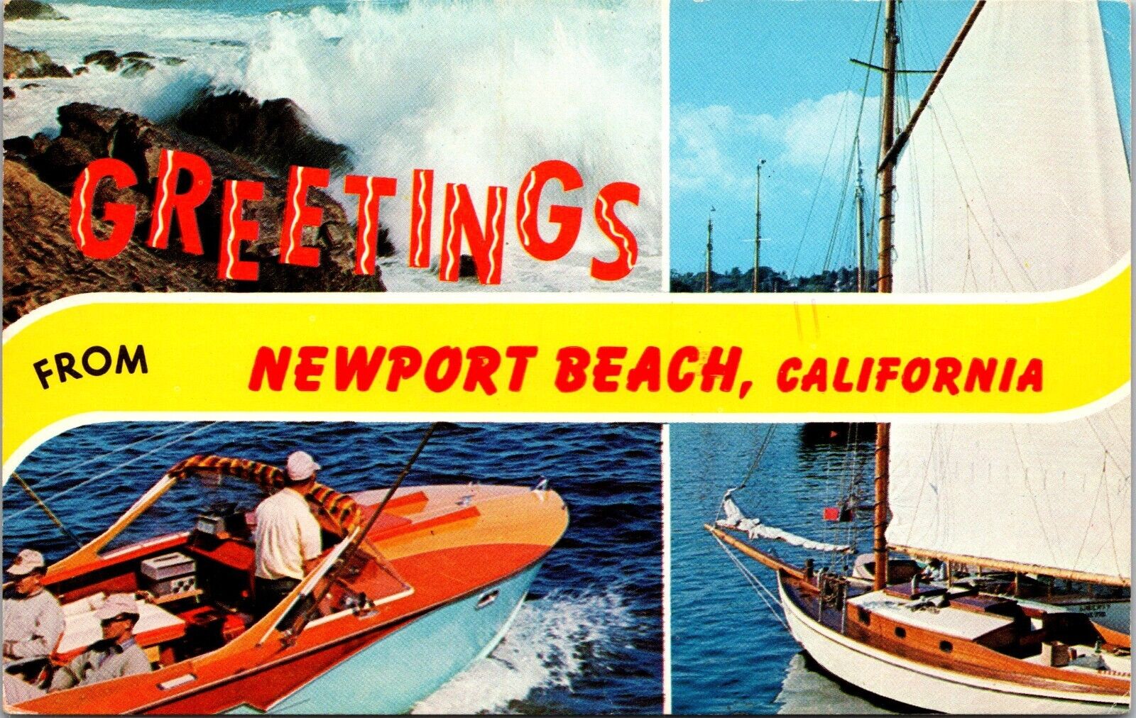 Postcard Greetings From Newport Beach California [bl]