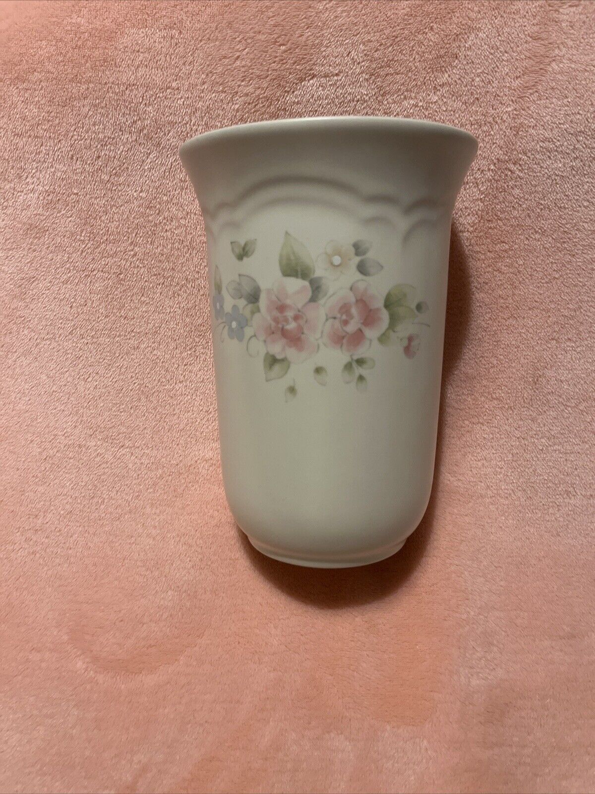 Vintage Tea Rose PFALTZGRAFF Utensil Holder CROCK Flower Vase NICE