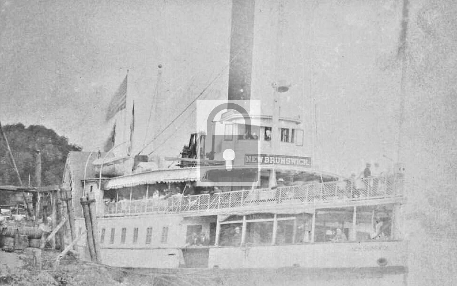 New Brunswick Ferry Steam Boat New Jersey NJ Reprint Postcard
