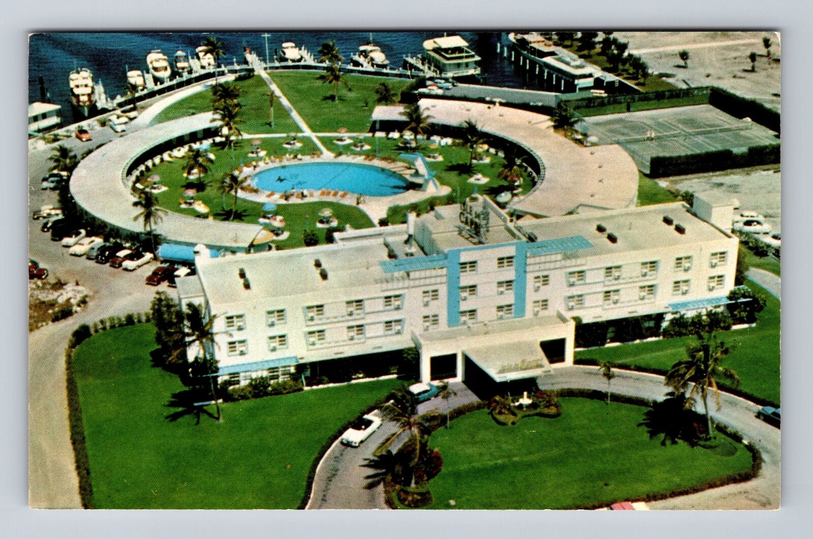 Miami Beach FL-Florida, Harbor Island Spa, Advertising Vintage Postcard