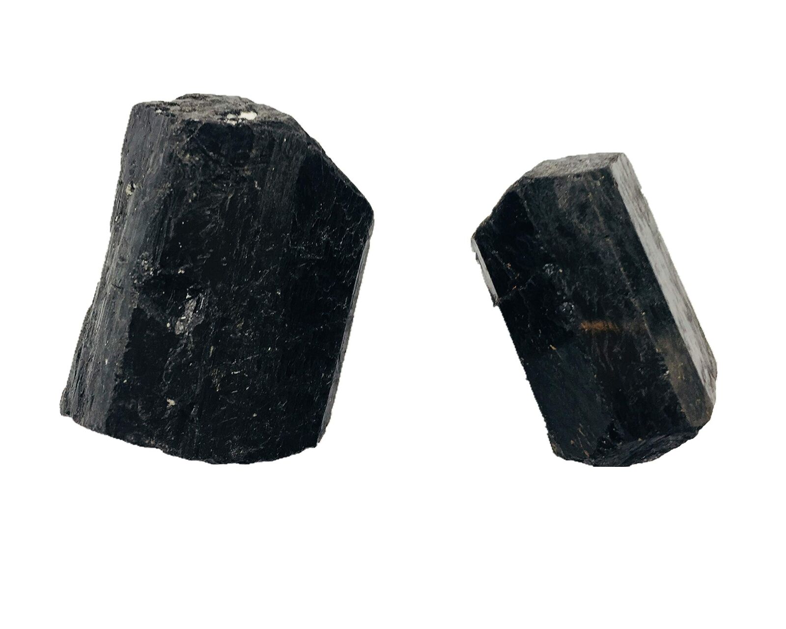 2 PCS Bulk Rough Black Tourmaline Crystals Large Raw Natural Stones Reiki Cry...