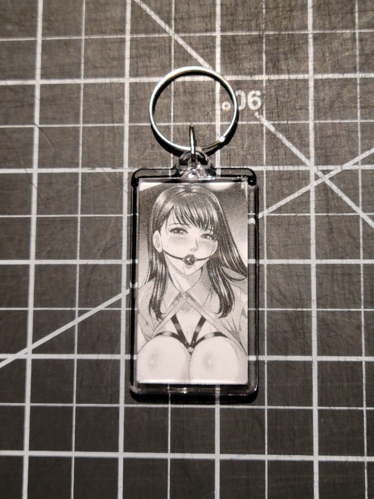 Bondage Ahegao Manga Anime Ecchi Hentai Otaku Waifu Girl Hand-Made Keychain