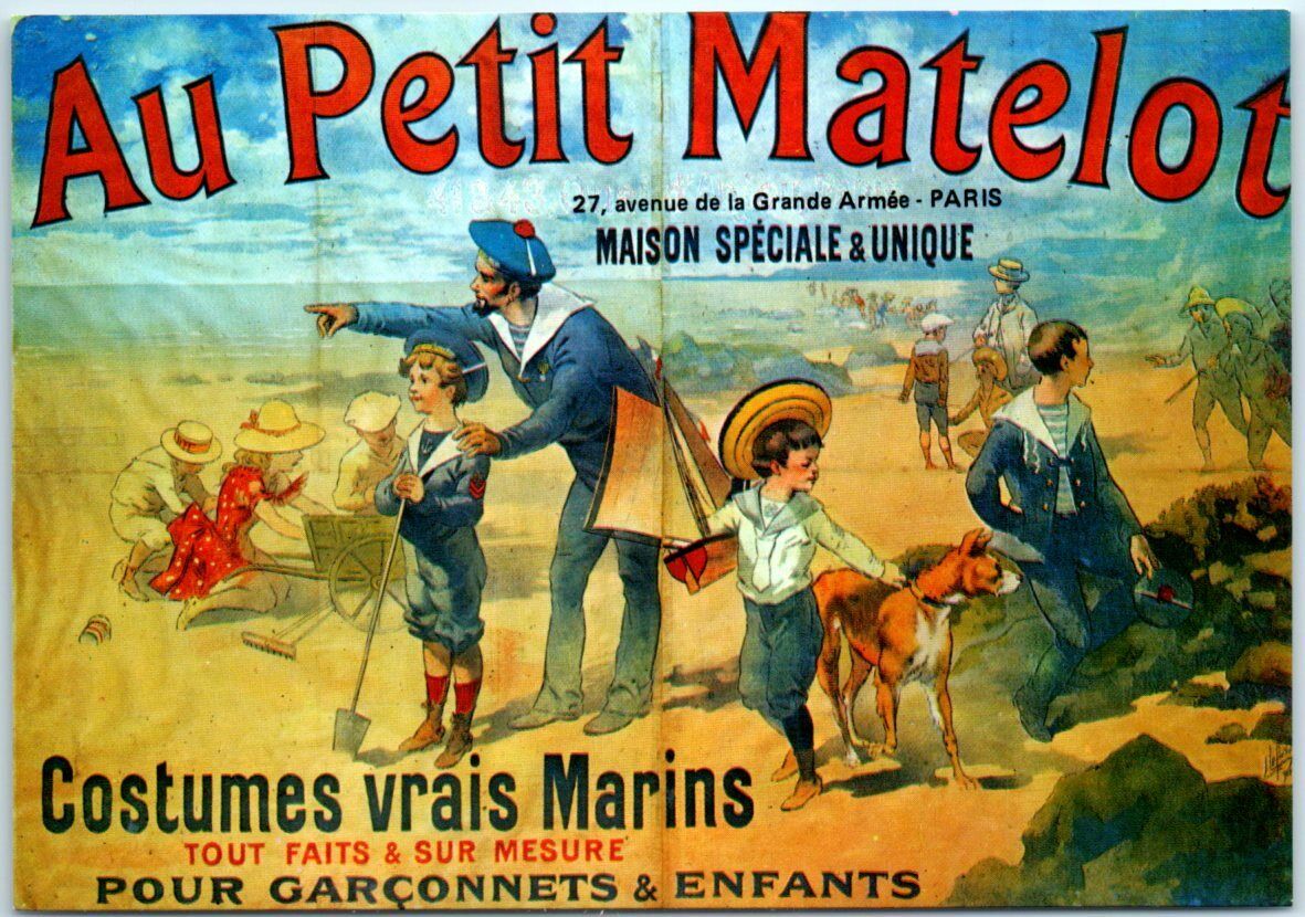 Postcard - Au Petit Matelot Clothing Store Poster - Paris, France