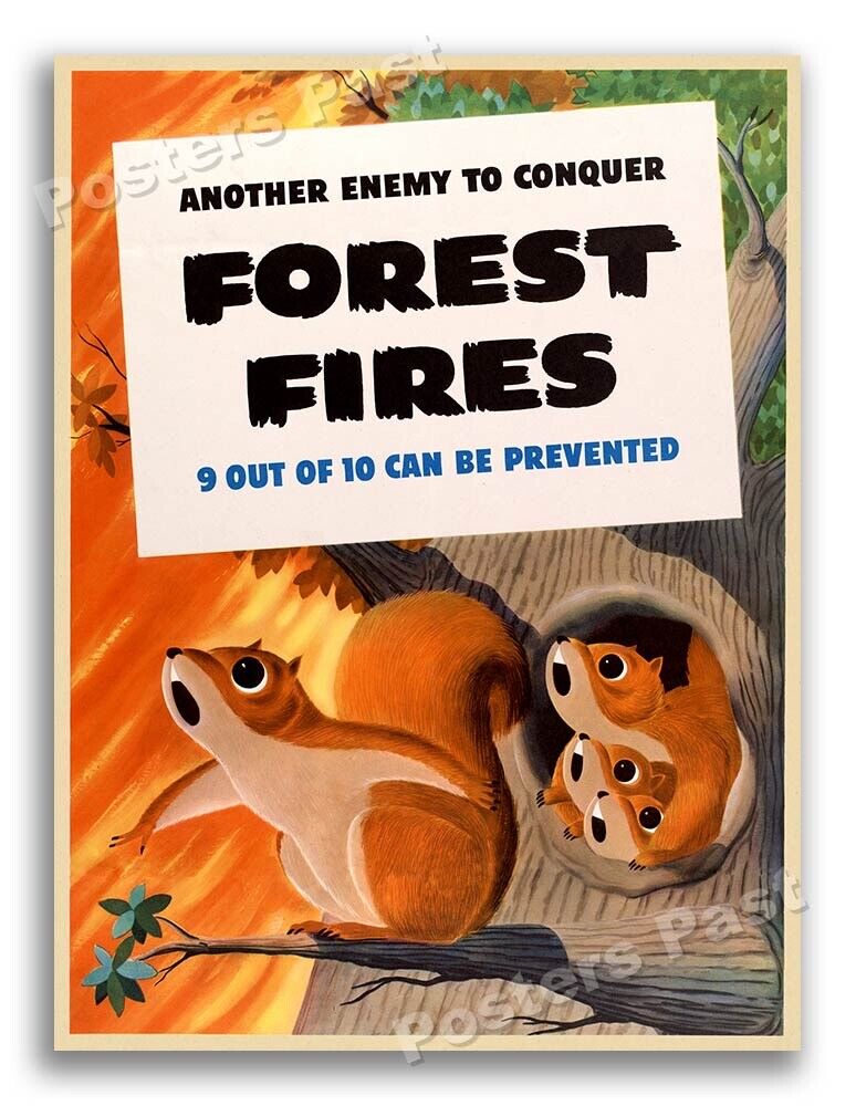 1940s “Another Enemy to Conquer - Forest Fires” WWII Safety War Poster - 24x32