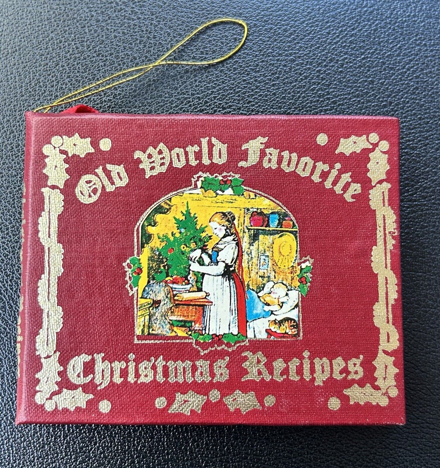 Vintage 1982 Kurt Adler Miniature Old World Recipe Book Christmas Tree Ornament