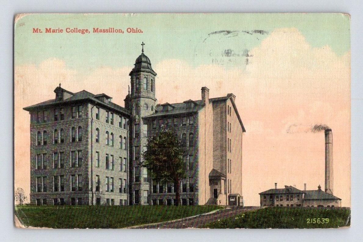 1913. MASSILLON, OHIO. MT. MARIE COLLEGE. POSTCARD. DC24