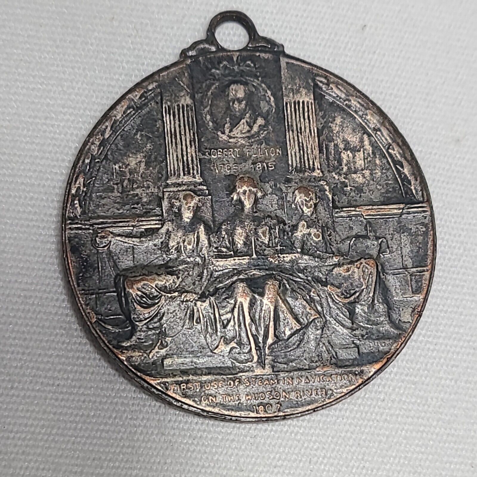 Hudson Fulton Hudson River Steam American Numismatic Society Medallion 1909