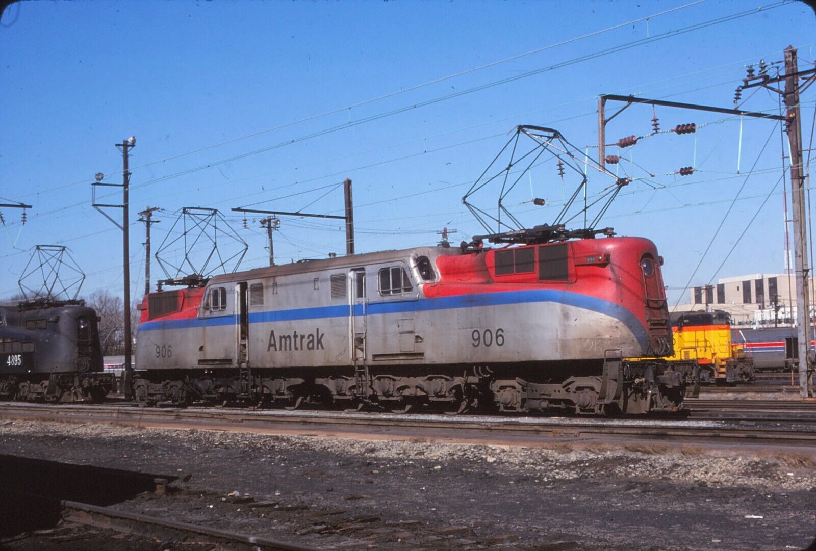 Original Kodak Railroad Slide Amtrak #906 GG-1  1977