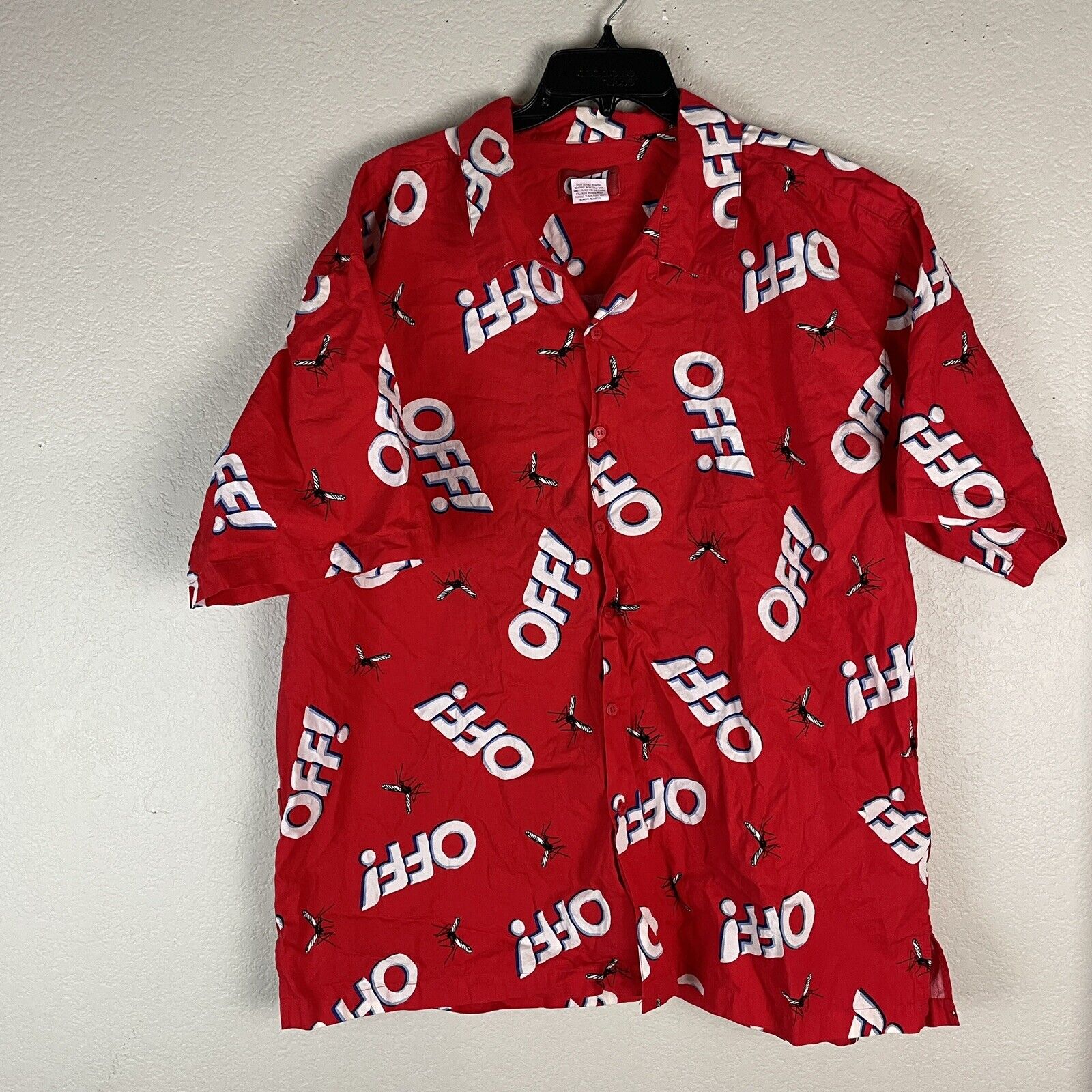 Vintage Off Mosquito Button Up Shirt Size XL