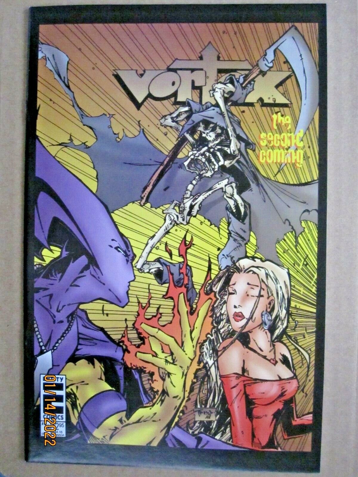 1996 ENTITY COMICS VORTEX: SECOND COMING 1a TRENT KANIUGA COVER