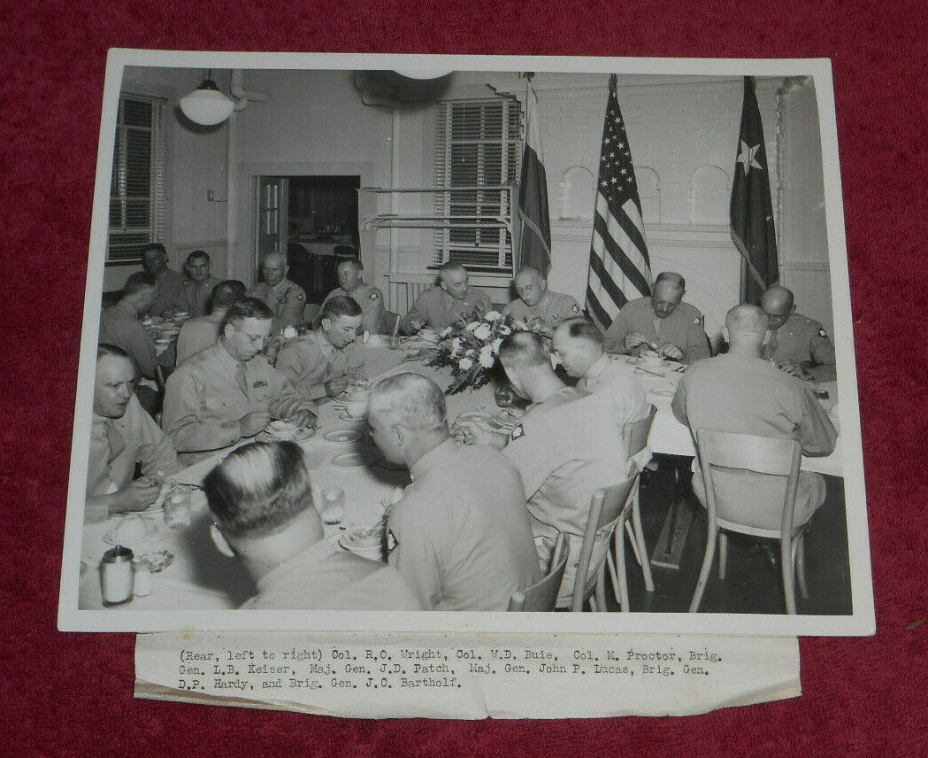 WWII US Fourth Army Photo Colonel Major Brig General Patch Lucas Hardy Bartholf 