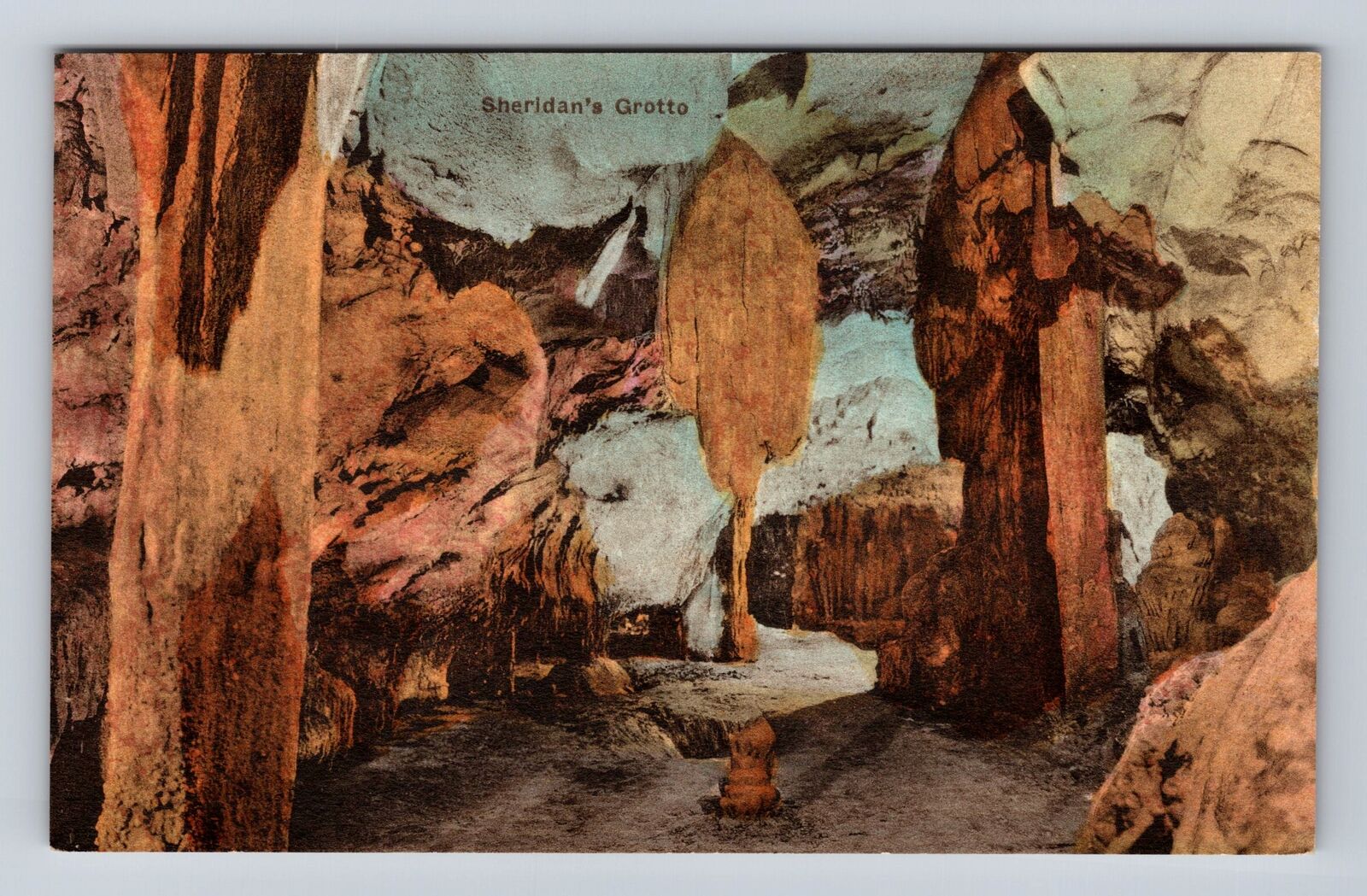 Harrisonburg VA-Virginia, Sheridan's Grotto, Antique, Vintage Souvenir Postcard