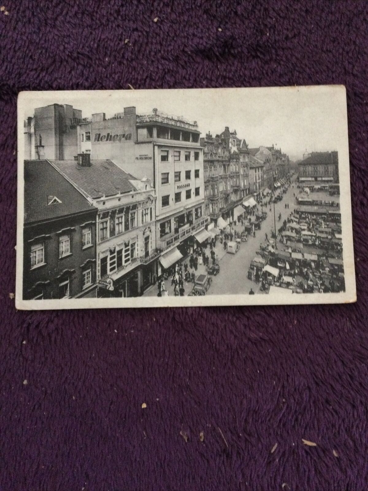 PIlsen - PLzen - Namesti - 1939 Street Scene -RPPC  - Vintage Postcard A35