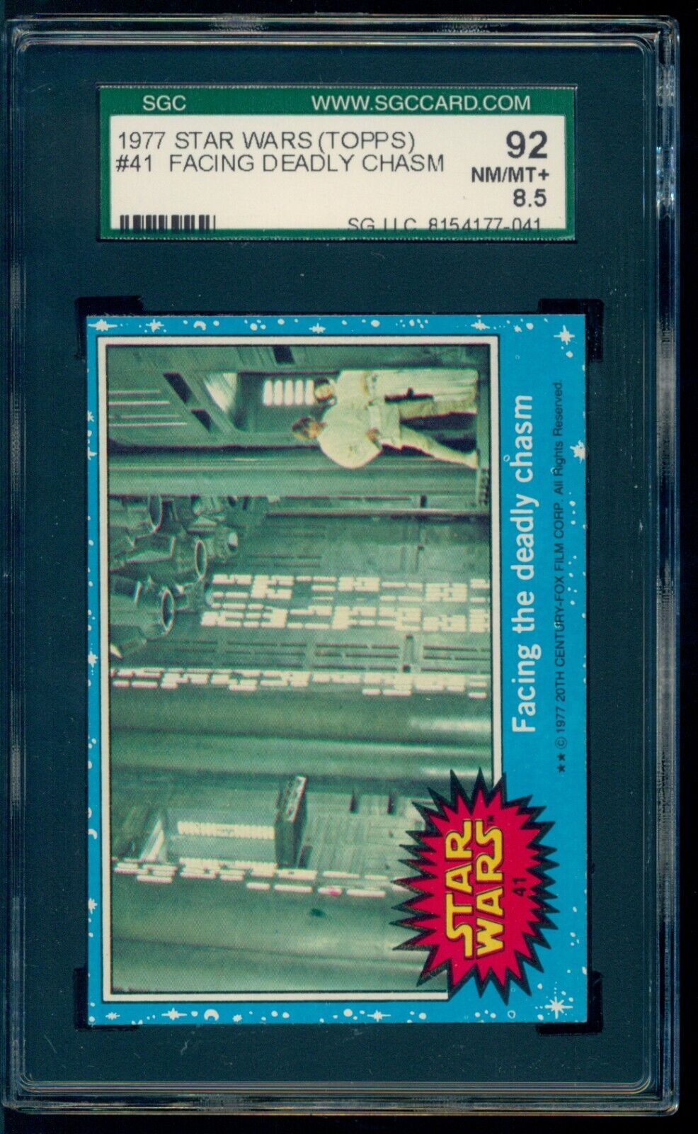 1977 Star Wars Topps #41 Facing The Deadly Chasm SGC 8.5 NM/MT+