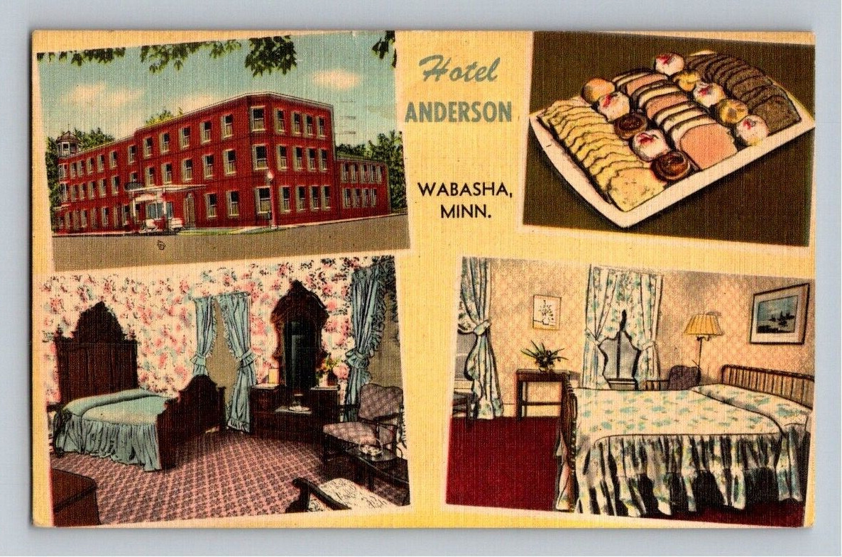 1940'S. HOTEL ANDERSON. WABASHA, MINNESOTA. POSTCARD GG15