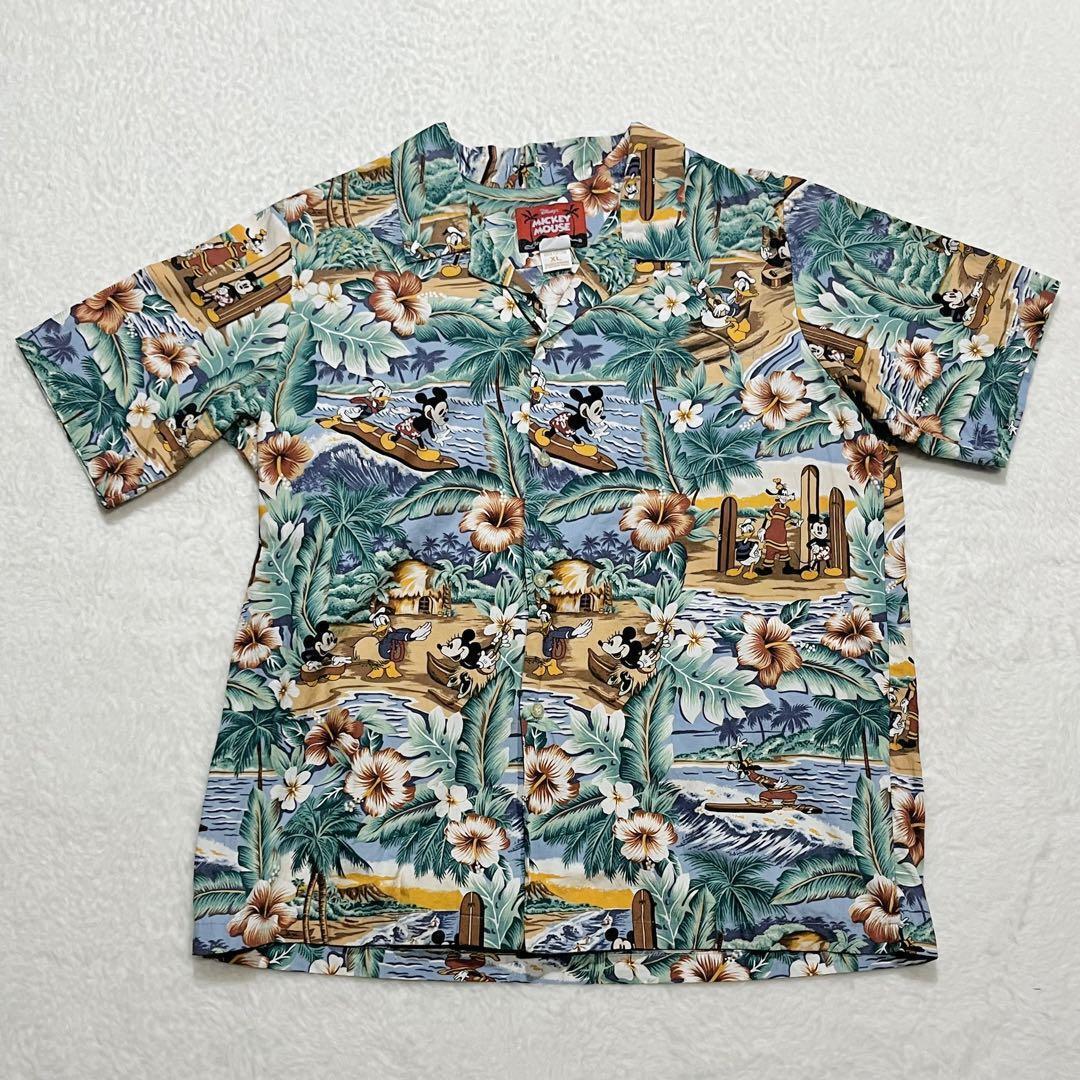 Disney Mickey Reyn Spooner Aloha Shirt Kashiyuka Hawaiian Rare Xl