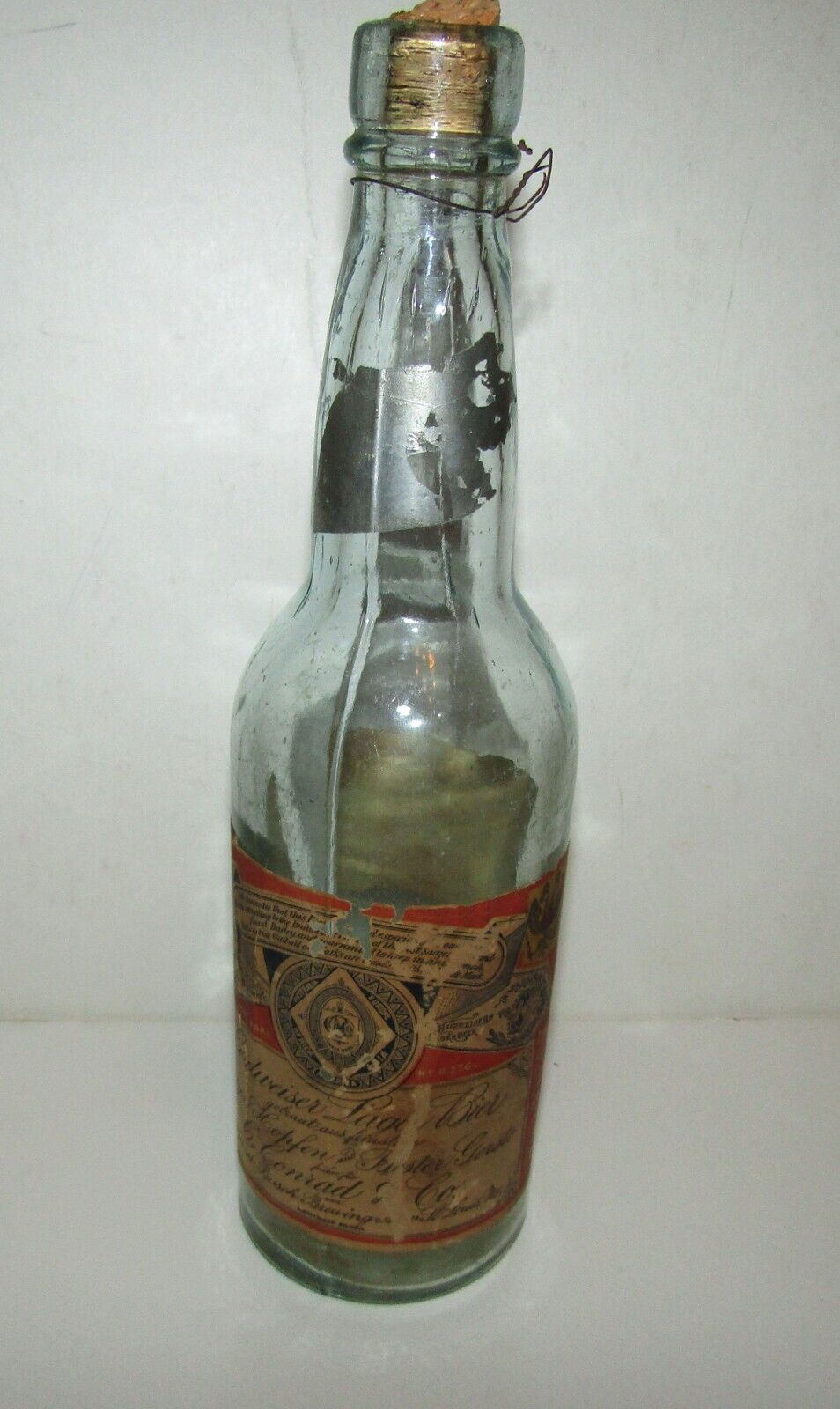 pre-pro BUDWESIER LAGER BieR (C.CONRAD & CO) double label blob bottle